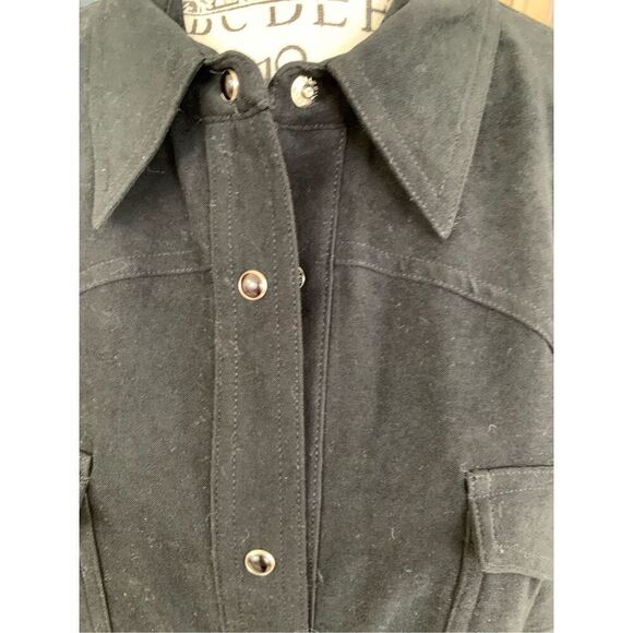 Five Star By Roper L Black Pearl Snap Up Top Western Long Sleeve Black with Blac - Picture 4 of 9